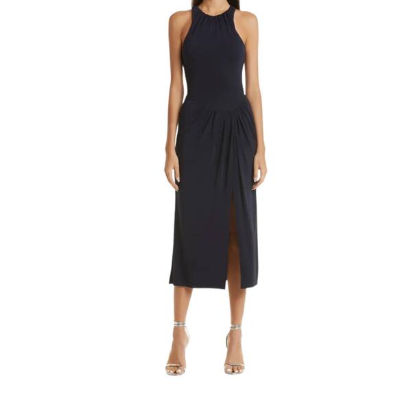 Cinq a Sept dress Lezlie side slit jersey sleeveless blue size 6 - Picture 1 of 6